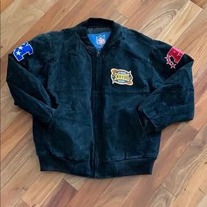 Reebok NFL Super Bowl 38 Suede Jacket
